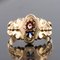 French 19th Century 3 Enamelled 18 Karat Rose Gold Ring, Image 3