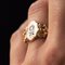 French 19th Century 3 Enamelled 18 Karat Rose Gold Ring 4