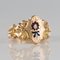French 19th Century 3 Enamelled 18 Karat Rose Gold Ring 11