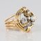 Diamond and 18 Karat Yellow Gold Clover Ring, 1940s 13