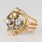 Diamond and 18 Karat Yellow Gold Clover Ring, 1940s 7