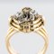 Diamond and 18 Karat Yellow Gold Clover Ring, 1940s, Image 9