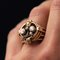 Diamond and 18 Karat Yellow Gold Clover Ring, 1940s, Image 8