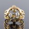 Diamond and 18 Karat Yellow Gold Clover Ring, 1940s, Image 3