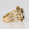 Diamond and 18 Karat Yellow Gold Clover Ring, 1940s, Image 11