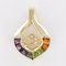 Precious Stones and 18 Karat Yellow Gold Pendant, 1940s, Image 9