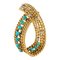 Antique Diamond and Turquoise Brooch, Image 1