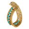 Antique Diamond and Turquoise Brooch, Imagen 1