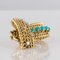 Antique Diamond and Turquoise Brooch, Imagen 3