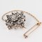 Antique Diamond and Silver Rose Gold Brooch 5