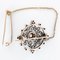 Antique Diamond and Silver Rose Gold Brooch 14