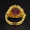 16 Carat Watermelon Cabochon Tourmaline Gold Ring, Image 11