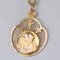 French 19th Century 18 Karat Rose Gold Haloed Virgin Medal, Image 3