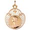French 19th Century 18 Karat Rose Gold Haloed Virgin Medal 1