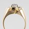 French 0.13 Carat Diamond and 18 Karat Yellow Gold Ring, 1950s, Imagen 9