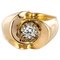 French 0.13 Carat Diamond and 18 Karat Yellow Gold Ring, 1950s, Imagen 1