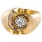 French 0.13 Carat Diamond and 18 Karat Yellow Gold Ring, 1950s, Immagine 1