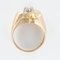 French 0.13 Carat Diamond and 18 Karat Yellow Gold Ring, 1950s, Image 13