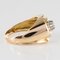 French 0.13 Carat Diamond and 18 Karat Yellow Gold Ring, 1950s, Image 10