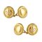 14 Karat Yellow Gold Round Shape Cufflinks, 1960s, Set of 2 1