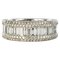 1.28 Carat Baguette Diamond and 18 Karat White Gold Band Ring 1