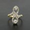 French Platinum and Gold Diamond Ring, 1900s, Image 17