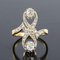 French Platinum and Gold Diamond Ring, 1900s 10
