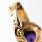 20th Century Amethyst Turquoise and 20 Karat Yellow Gold Ring 16