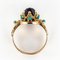 20th Century Amethyst Turquoise and 20 Karat Yellow Gold Ring 15