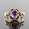 20th Century Amethyst Turquoise and 20 Karat Yellow Gold Ring 3