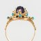 20th Century Amethyst Turquoise and 20 Karat Yellow Gold Ring, Image 9