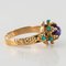 20th Century Amethyst Turquoise and 20 Karat Yellow Gold Ring 10