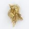 Broche Diamond et Rétro en Or 18 Carat Jaune Doré, France, 1950s 17