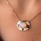Opal, Emerald, Diamond and 18 Karat Yellow Gold Necklace, Image 4