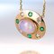 Opal, Emerald, Diamond and 18 Karat Yellow Gold Necklace 3