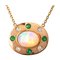 Collier aus Opal, Smaragd, Diamant & 18 Karat Gelbgold 1