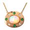 Opal, Emerald, Diamond and 18 Karat Yellow Gold Necklace, Image 1