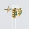 Emerald, Diamond and 18 Karat Yellow Gold Daisy Earrings, Set of 2 7