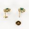 Emerald, Diamond and 18 Karat Yellow Gold Daisy Earrings, Set of 2 8
