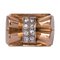 French Diamond Gold Bow Tank Ring, Image 1