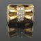 French Diamond Gold Bow Tank Ring, Image 9