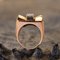 French Diamond Gold Bow Tank Ring, Image 3