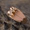 Französischer Diamant Gold Bow Tank Ring 7