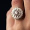 French 0.85 Carat Diamonds and 18 Karat White Gold Round Ring, 1960s 5
