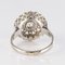 French 0.85 Carat Diamonds and 18 Karat White Gold Round Ring, 1960s 13