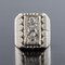 0.90 Carat Diamonds and 18 Karat White Gold Signet Ring, 1930s 3