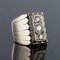 0.90 Carat Diamonds and 18 Karat White Gold Signet Ring, 1930s 4