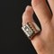 0.90 Carat Diamonds and 18 Karat White Gold Signet Ring, 1930s 8