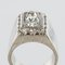 0.90 Carat Diamonds and 18 Karat White Gold Signet Ring, 1930s 7