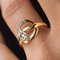 French 19th Century Rose-Cut Diamonds and 18 Karat Yellow Gold Snake Ring 5